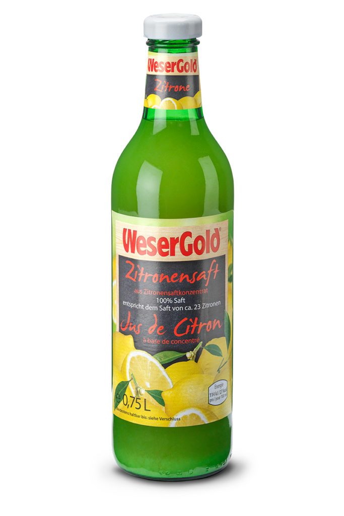 Weser Gold Zitronensaft 750cl